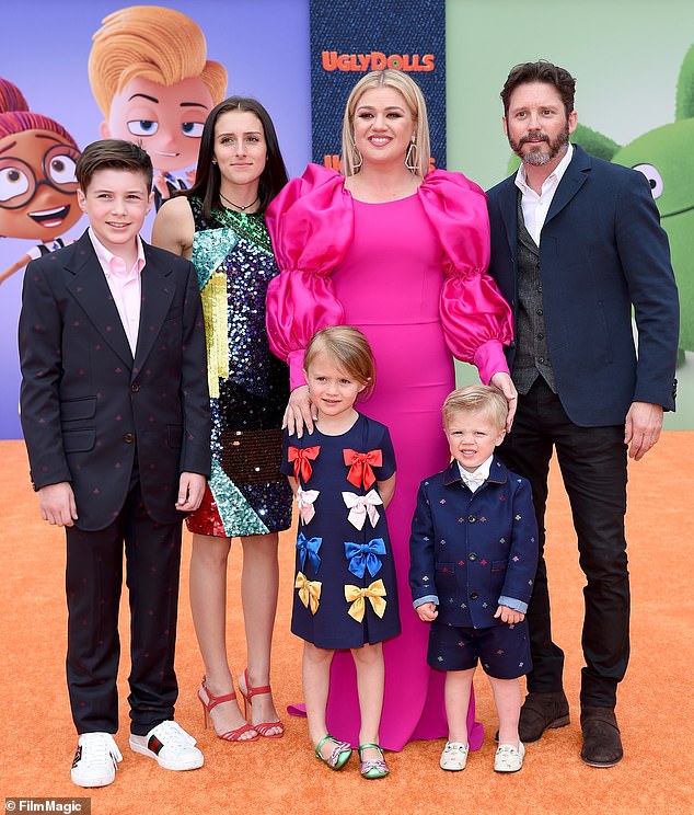 Clarkson, 43, and Blackstock were married from 2013-2022 and share two children, River, 10, and Remington, eight - he also has two children from a previous marriage; pictured in 2019 in LA
