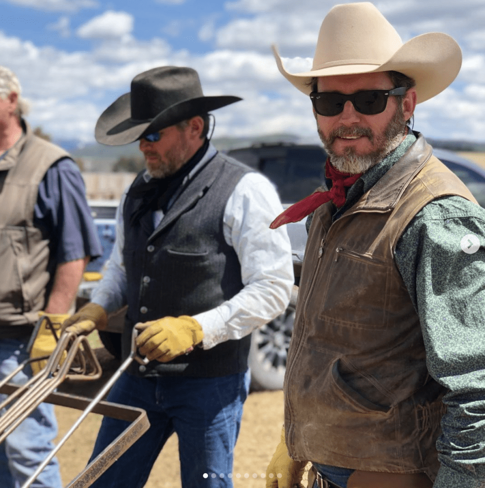 Brandon Blackstock, Kelly Clarkson's ex-husband, working on a ranch in Montana.