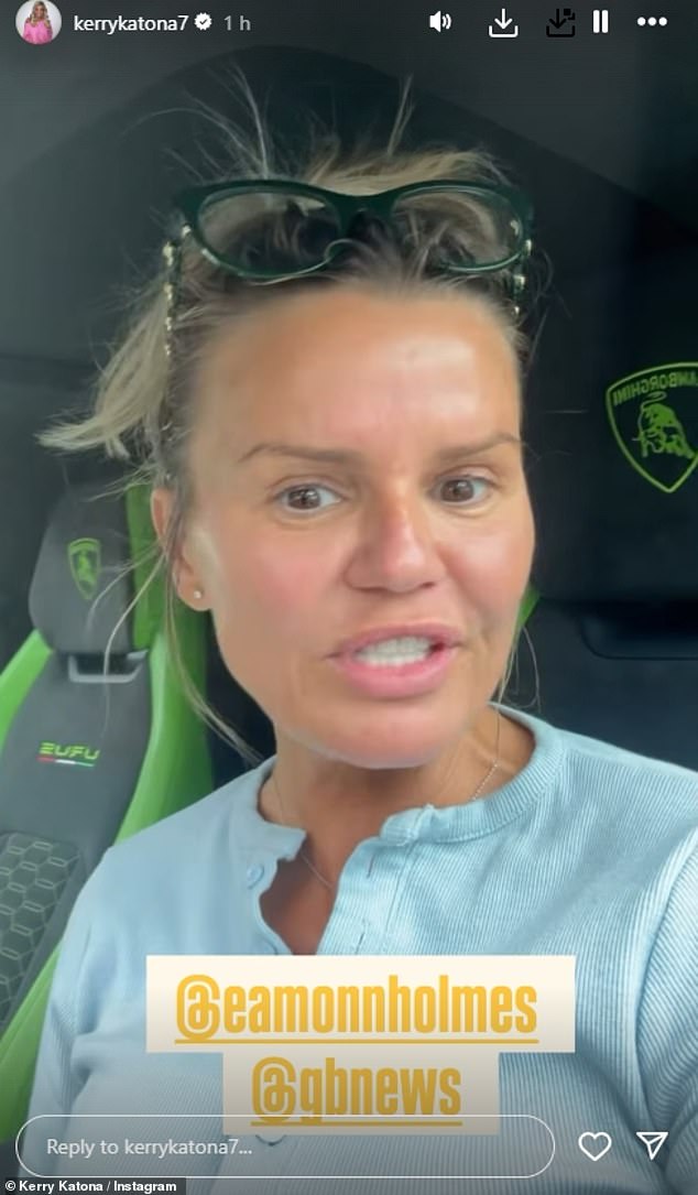 Kerry Katona has thrown her support behind Eamonn Holmes after he made a reference to an 'Oriental' look to her appearance, before issuing an apology live on GB News on Thursday