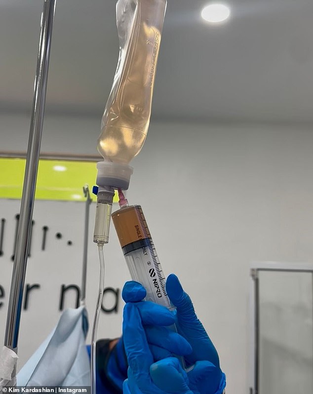 Kim shared a closeup of what her operating room looked like. The procedure isn't currently offered in the US, but other stem cell therapies are FDA-approved and legal