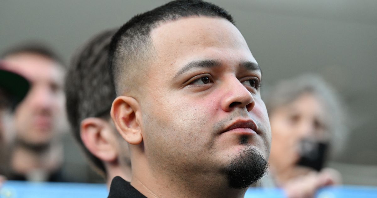 Kilmar Abrego Garcia arrives at a U.S. Immigration and Customs Enforcement field office in Baltimore, Maryland, on Monday.