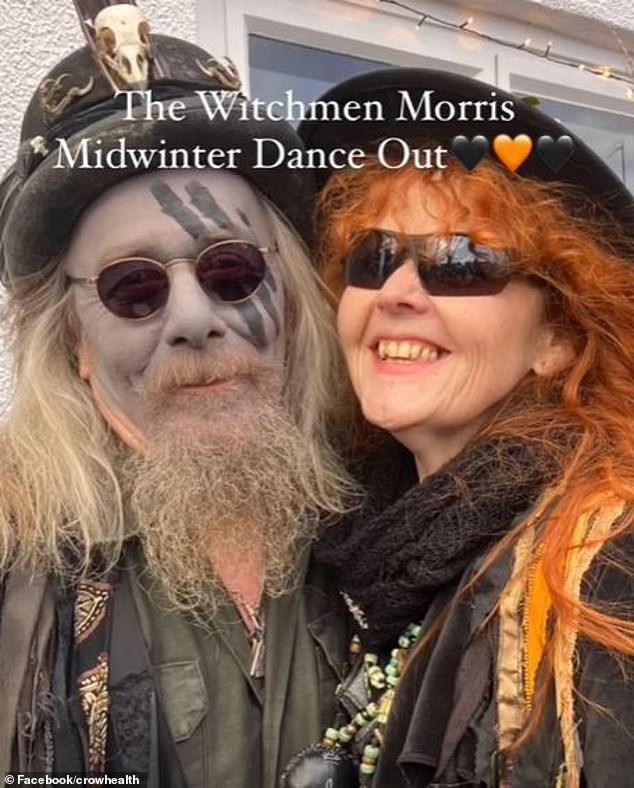 Some morris dancers at the Sandbach Day of Dance event wore grey face paint