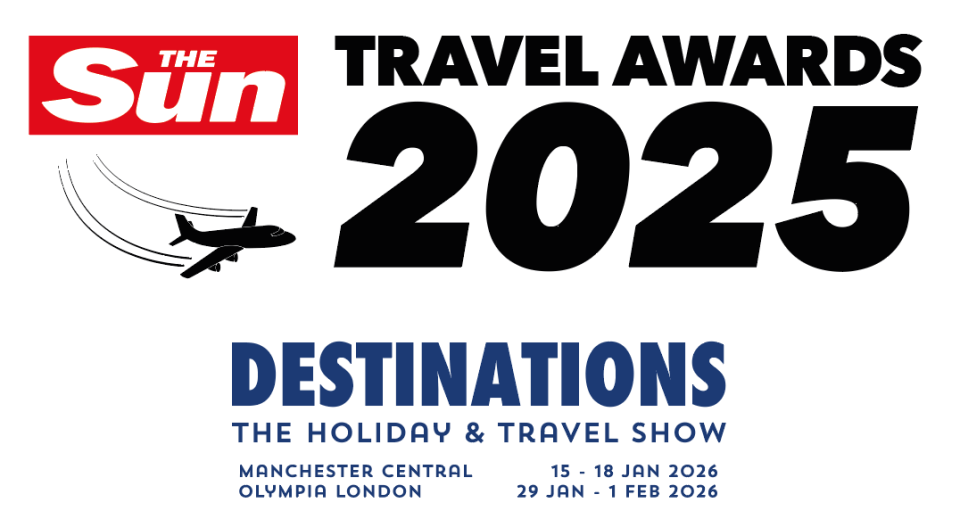The Sun Travel Awards 2025 Destinations Holiday & Travel Show.  Manchester Central & Olympia London, January 2026.