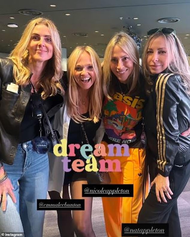Liam Gallagher's ex-wife Nicole Appleton enjoyed an Oasis gig with pal Emma Bunton on Saturday night