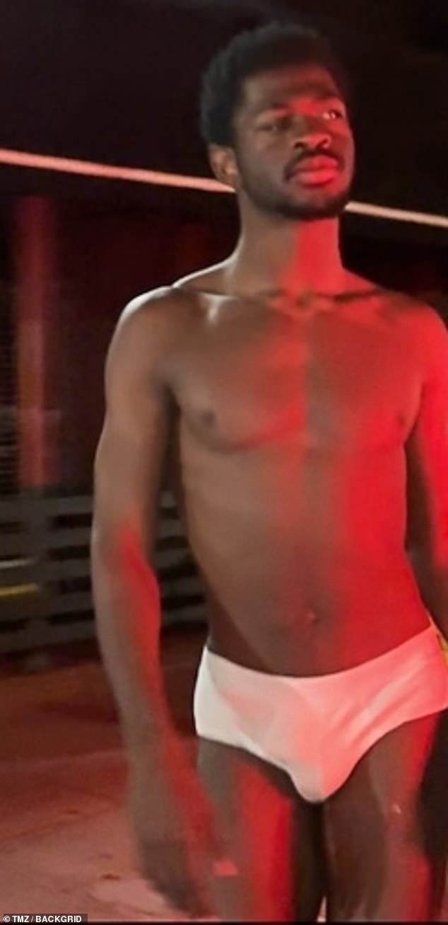 Lil Nas X, 26, was totally nude when he was arrested by LA Police officers early Thursday morning after abandoning the white underwear he had been wearing previously while walking on Ventura Blvd