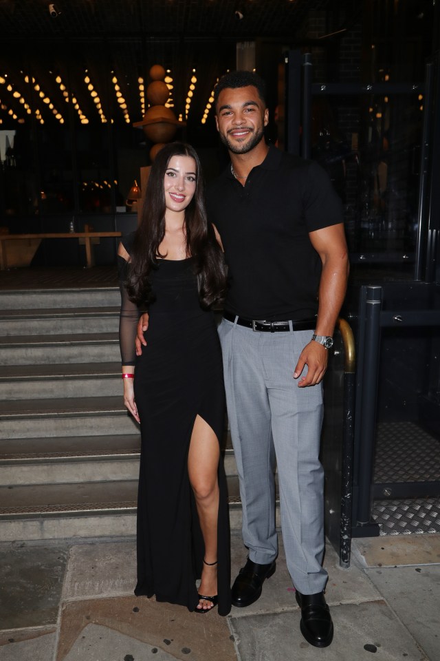 Yasmin Pettet and Jamie Rhodes at a Love Island reunion party.