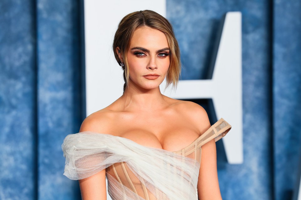 Cara Delevingne at the 2023 Vanity Fair Oscar Party.