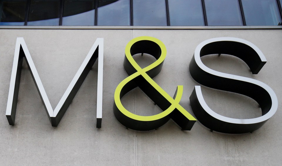 M&S logo on a building.