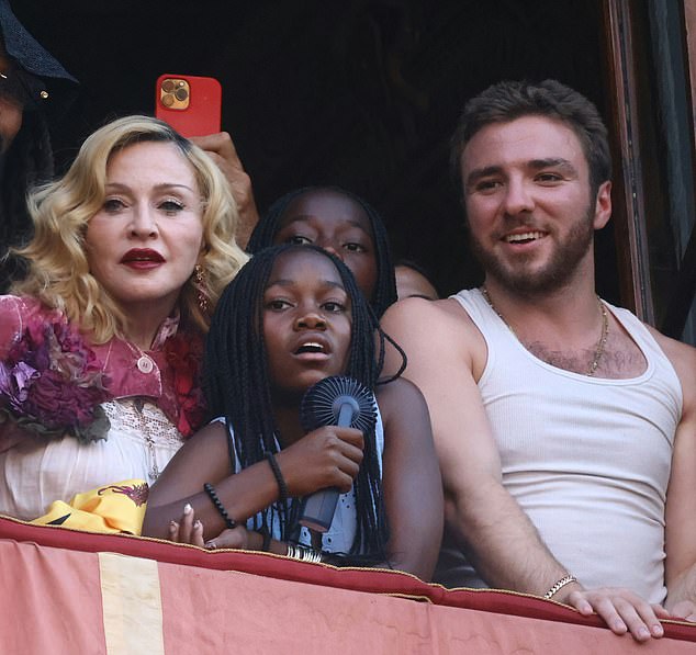 Mother-of-six Madonna was beaming as she spent time with Malawi-born twin daughters Stella and Estere, 12, who she adopted in 2017 and son Rocco