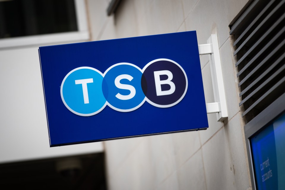 TSB bank sign on a building.