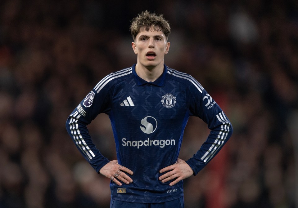 Alejandro Garnacho of Manchester United in a soccer match.