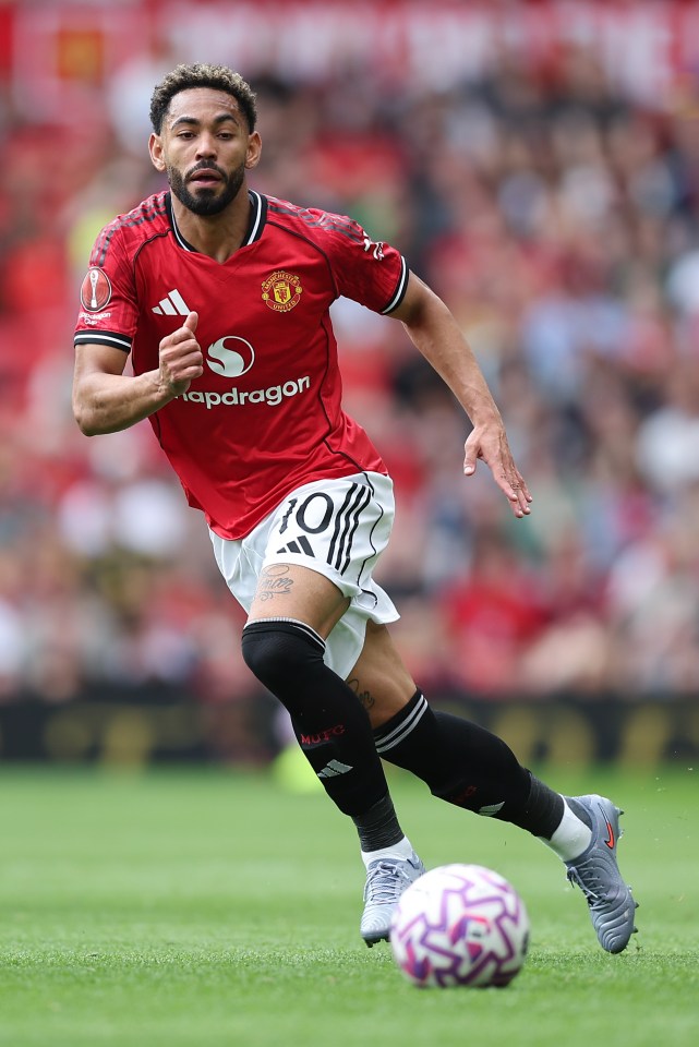 Matheus Cunha of Manchester United in a pre-season friendly match.