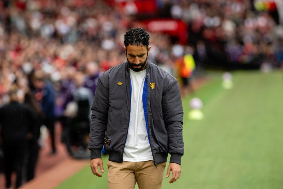 Ruben Amorim, manager of Manchester United, at Old Trafford.