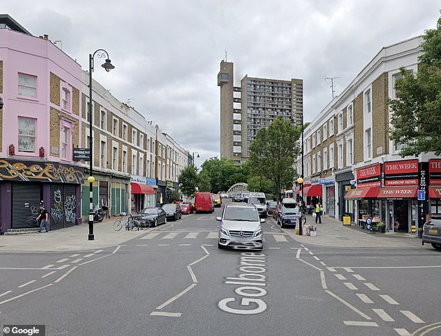 Golborne Road where Rita Fleming was living in a flat at the time of her death