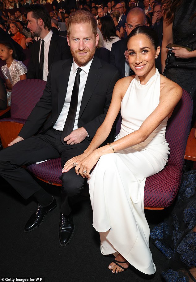 Prince Harry and Meghan at the ESPY Awards at Dolby Theatre in Hollywood in July 2024