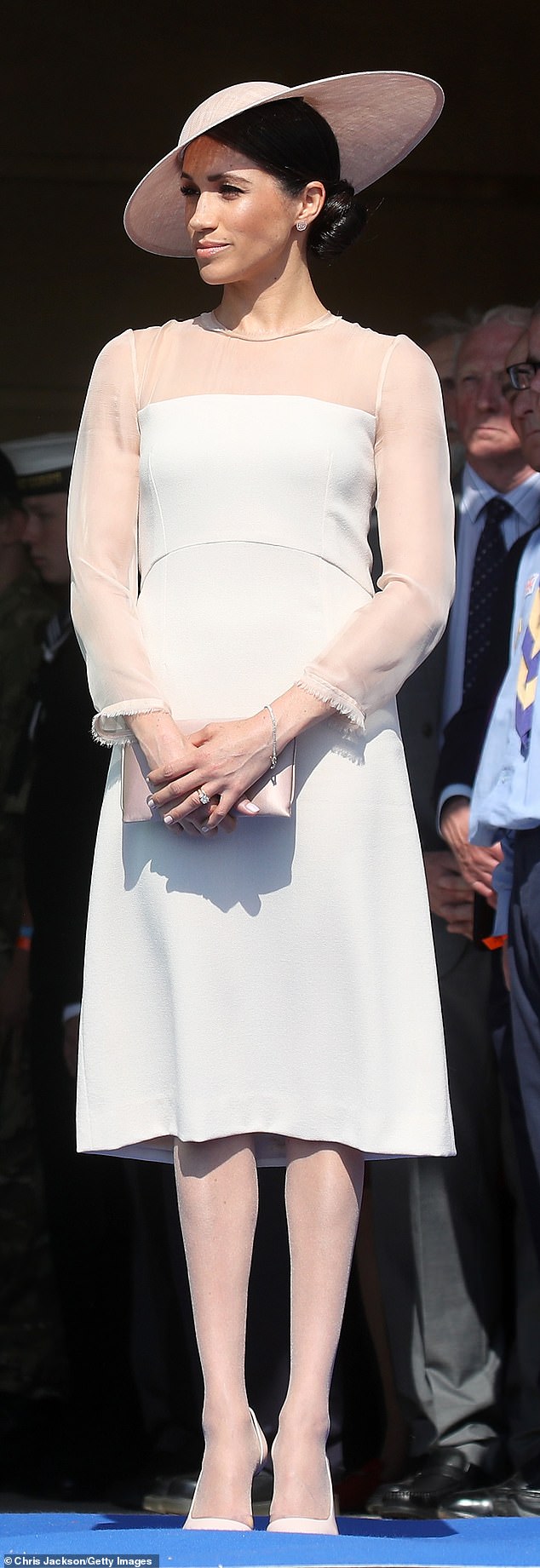 Meghan Markle was seen wearing nude coloured tights at King Charles' birthday shortly after marrying Harry in 2018