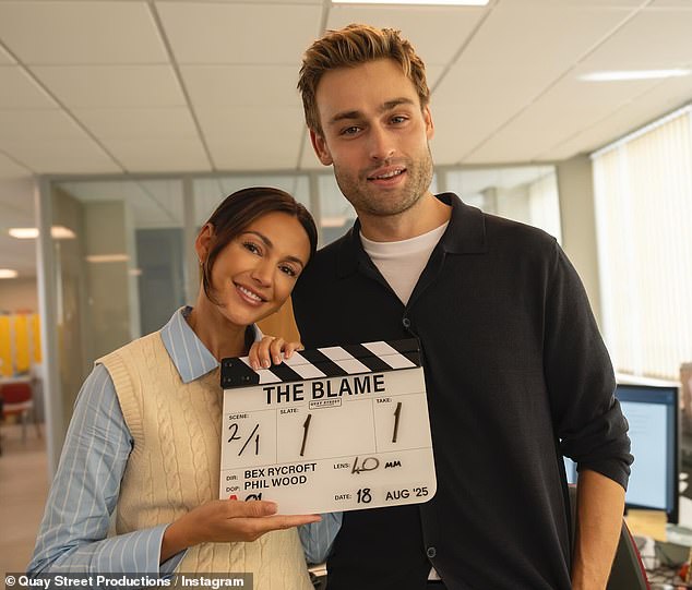 She is starring in the 'unmissable' new ITV drama as DI Emma Crane, alongside her co-star Douglas Booth, 33, who will play her colleague, DI Tom Radley (pictured together)