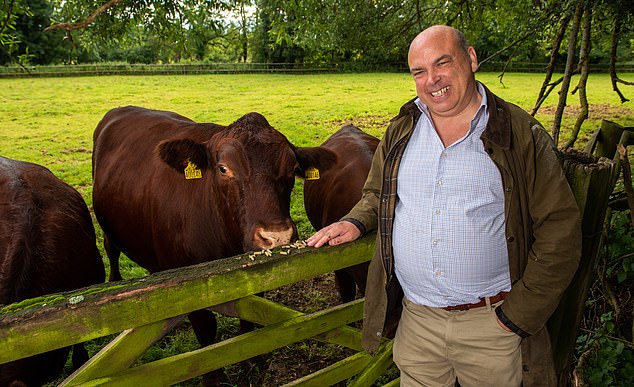 Mike Lynch on his 300-acre Suffolk farm, which included a water mill he¿d restored himself