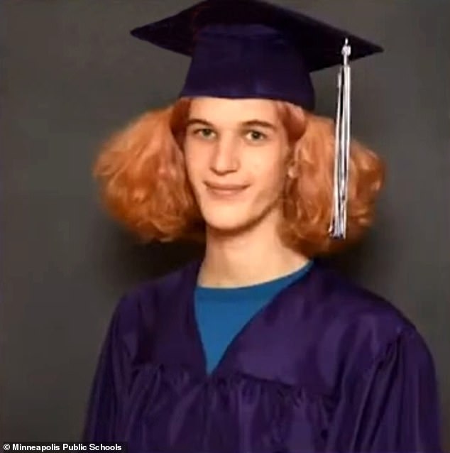 A chilling memoir written by Minneapolis shooter Robin Westman (pictured in their 2021 high school graduation photograph) while a student at a military school has been revealed in the aftermath of the slaughter which left two children dead on Wednesday