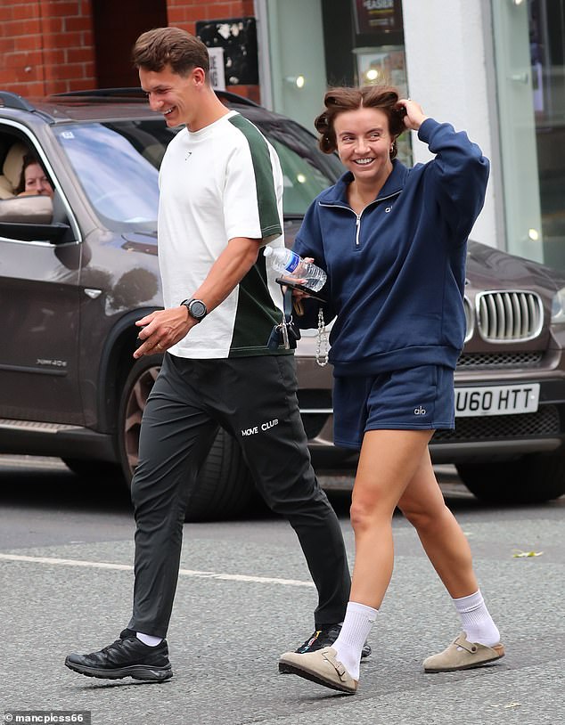 Molly-Mae Hague 's sister Zoe Rae cut a trim figure as she stepped out in Hale, Cheshire - still sporting rollers in her hair - just weeks after causing a storm over her luxury Bali getaway