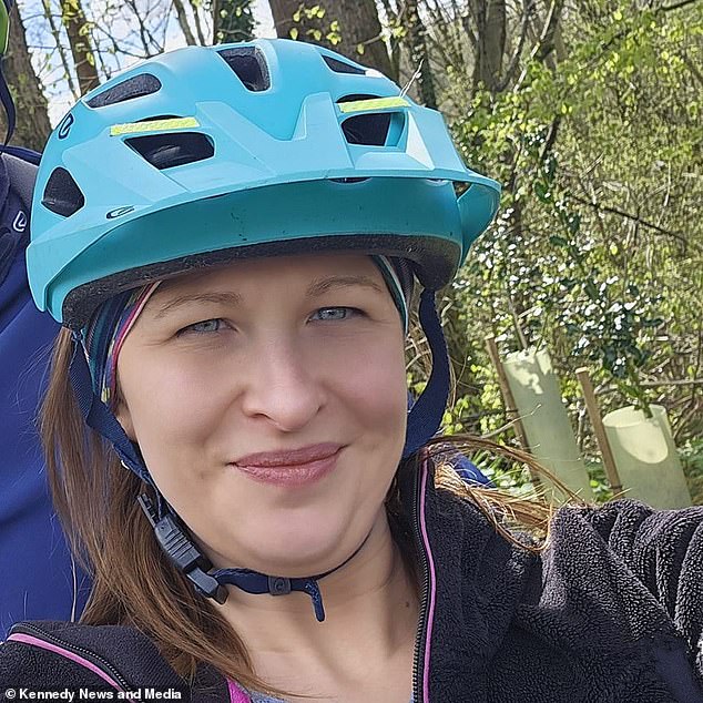 Klaudia Mitura, pictured, was pushed into a canal by a furious dog walker who argued she should have 'slowed down' as she approached on bike