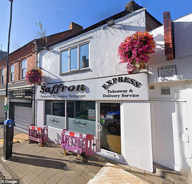 A group dined and dashed from the Saffron Bangladeshi & Nepalese restaurant in Northampton on August 4