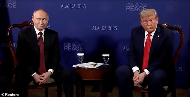 Sat alongside Donald Trump ahead of their meeting in Alaska on Friday, Vladimir Putin looked visibly uncomfortable as he was queried about a possible ceasefire in Ukraine