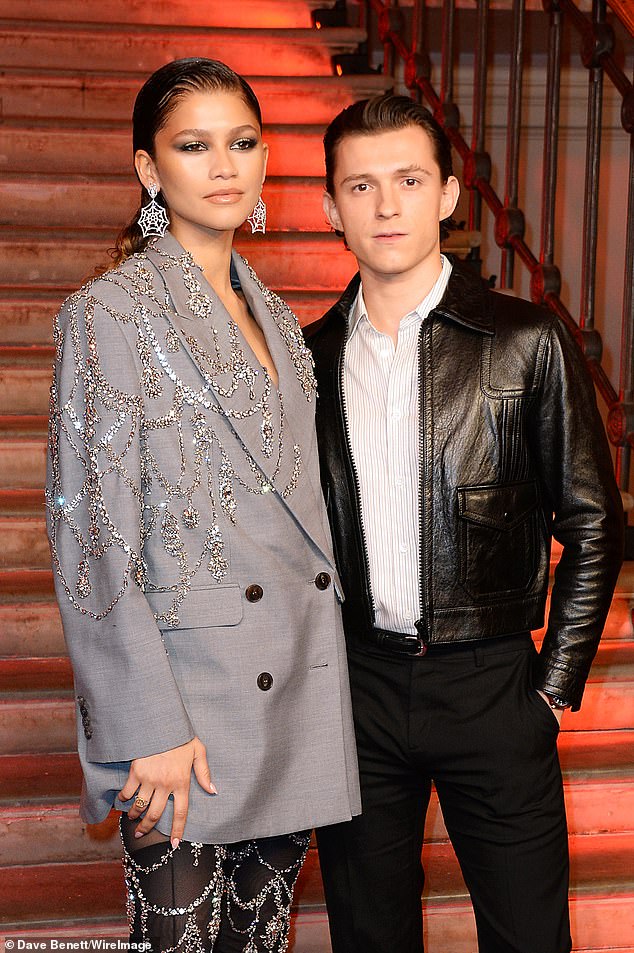 British males - including Tom Holland who found love with fiancée Zendaya (pictured) - are certainly having their spotlight as more and more A-lists bag themselves an English hunk