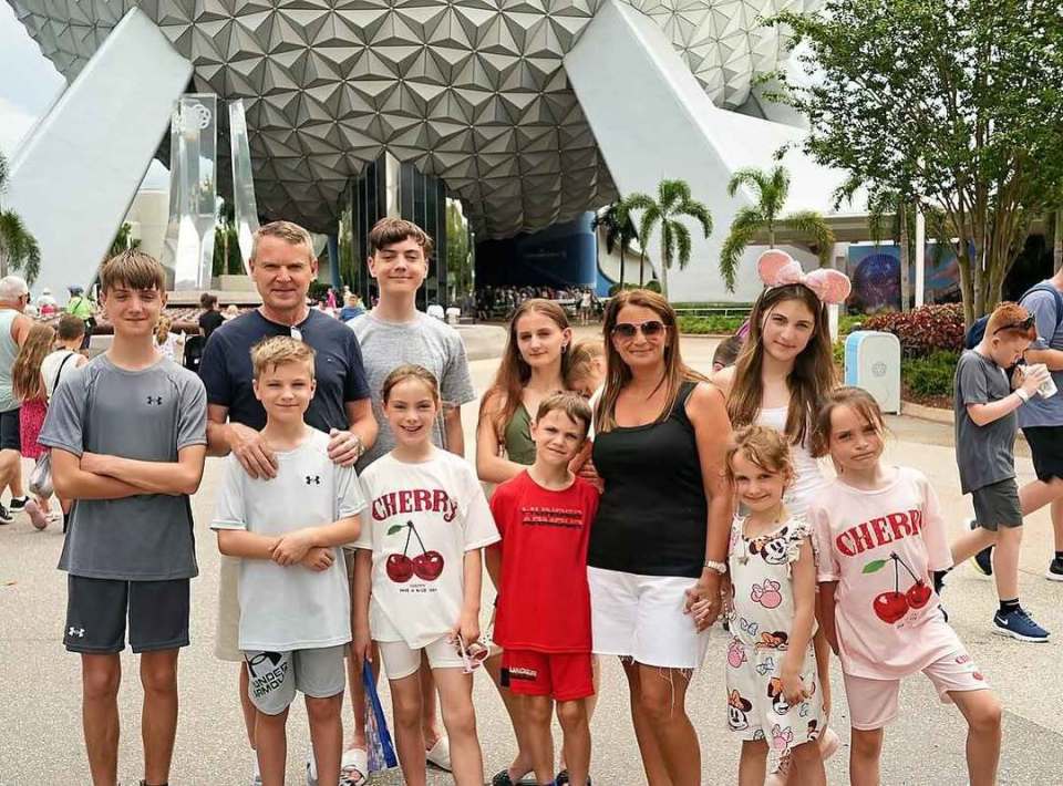 The Radford family at Disney World.