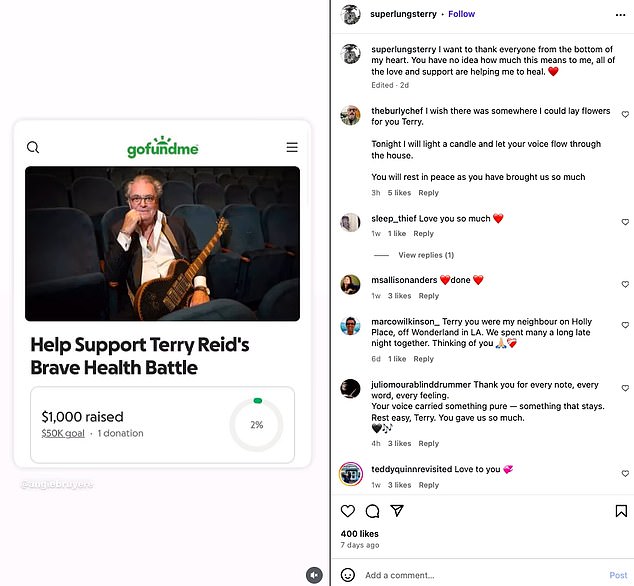 Just seven days ago on his Instagram account he shared an image of funding for his 'brave health battle'