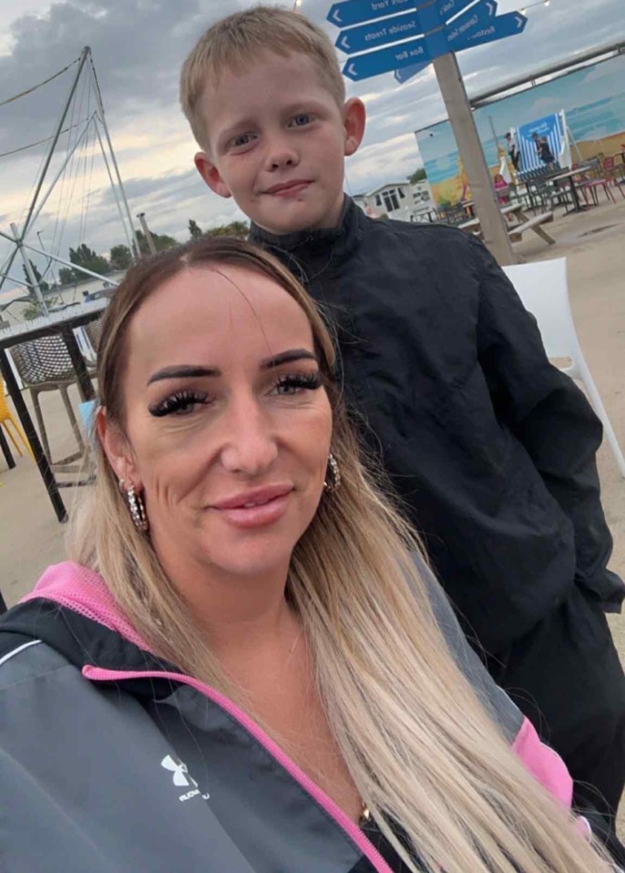 Photo of a woman and young boy.