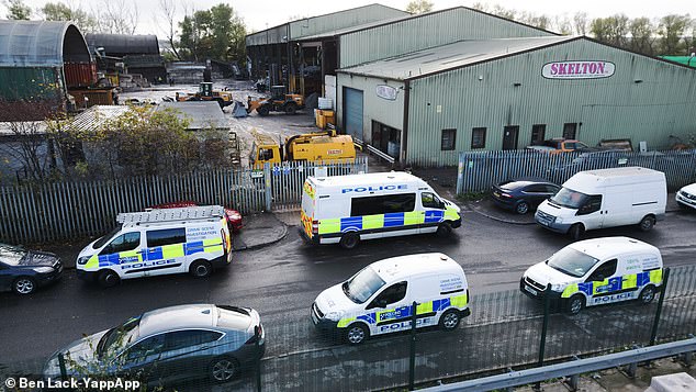 The 'shredded' remains of a man were found at by horrified workers at Skelton Skips, in Knowsthorpe Way, Leeds in October 2022