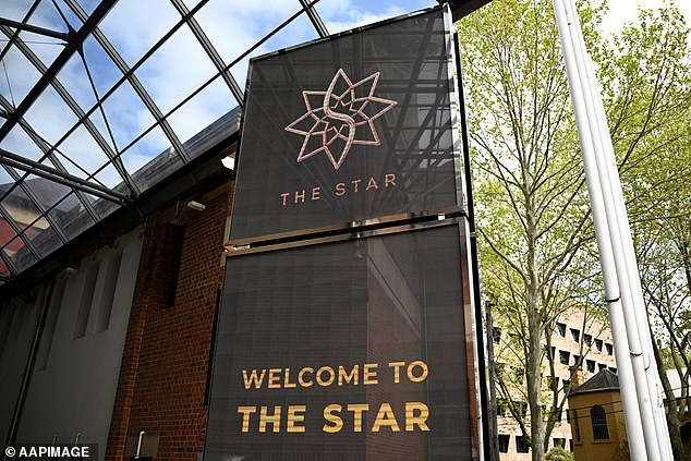 Security guards at The Star (pictured) asked the couple to leave over concerns about their 'erratic' behaviour