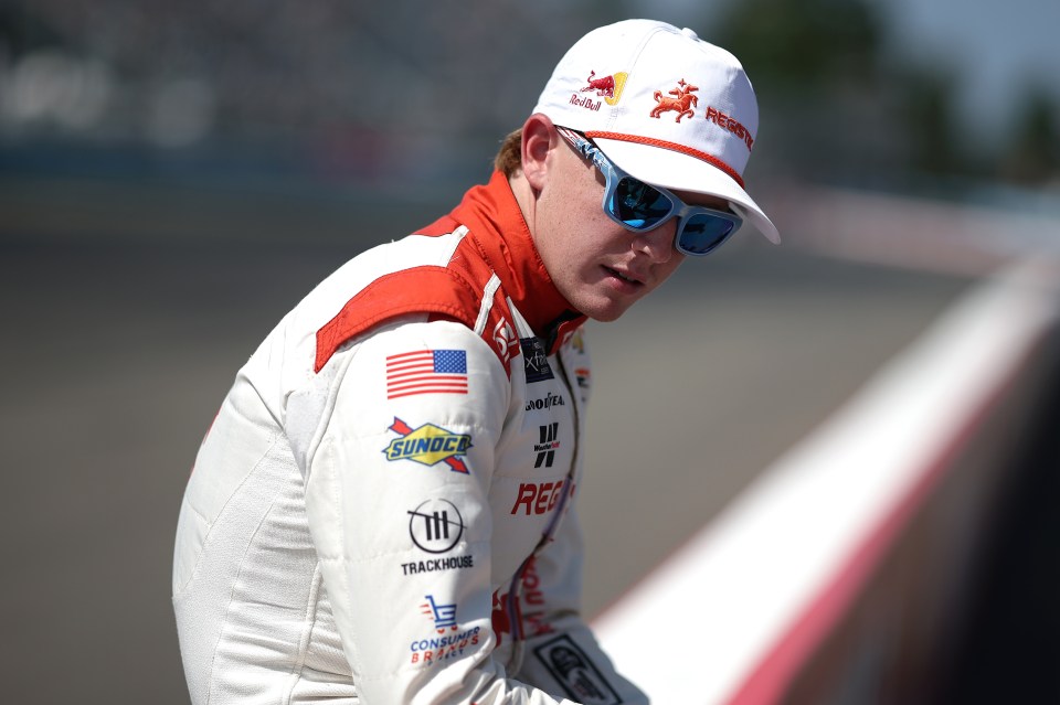 Connor Zilisch, driver of the #88 Registix Chevrolet, on the grid.
