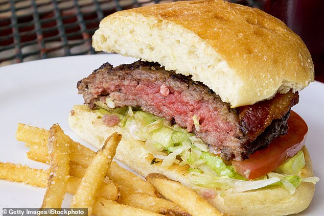 Reinertsen revealed that the key mistake which triggered the horrifying explosion was taking a few bites of an undercooked burger, which gave her violent food poisoning (file photo)