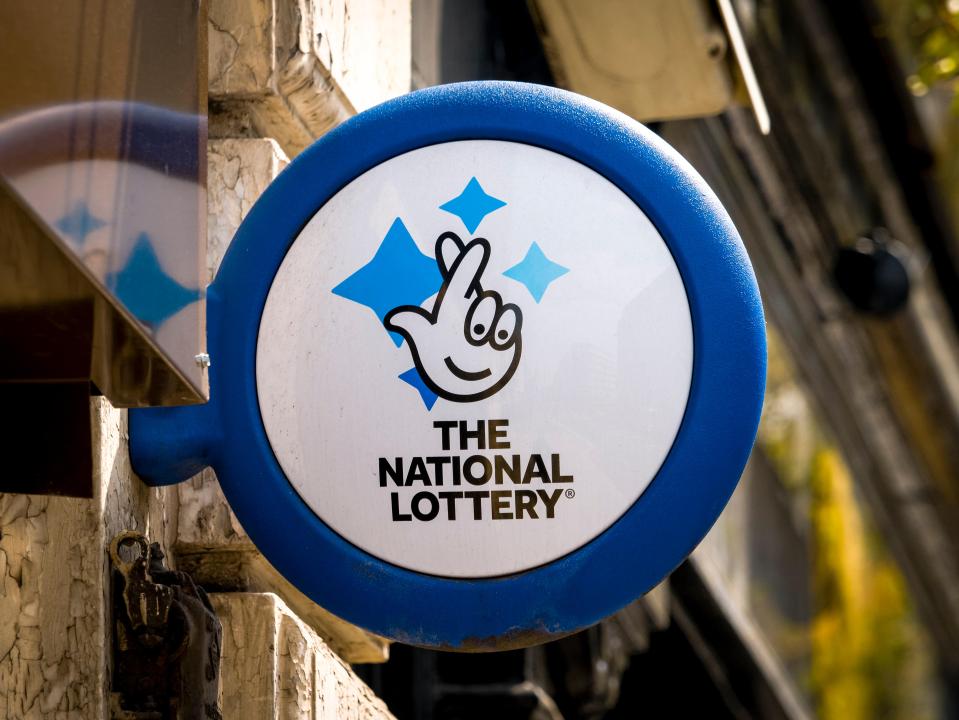 National Lottery sign.