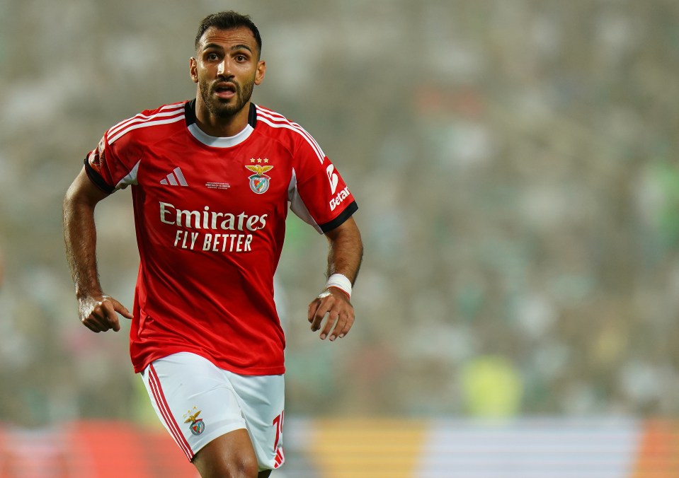 Vangelis Pavlidis of SL Benfica during a soccer match.