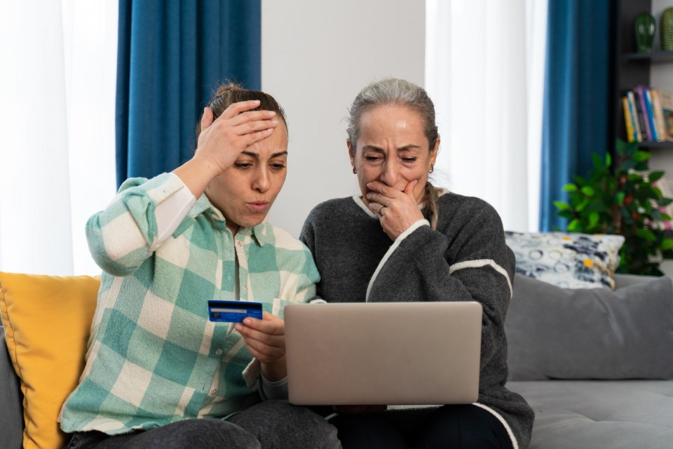 Two women realize they have been scammed while shopping online