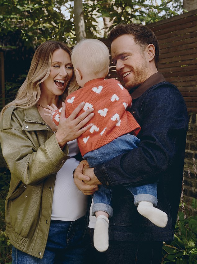 The singer, 40, and the fitness fanatic, 32, welcomed daughter Madison, 16 months, last year, with baby number two due next month (pictured together)
