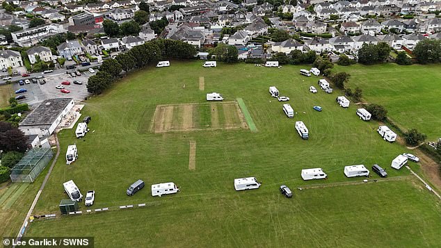 Plymstock Cricket Club in Devon was taken over by travellers for nearly a week last month