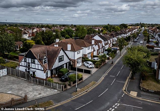 Springfield Gardens (above) in the suburb of Upminster has undergone a magical makeover in recent months to become young Harry's childhood home of Privet Drive