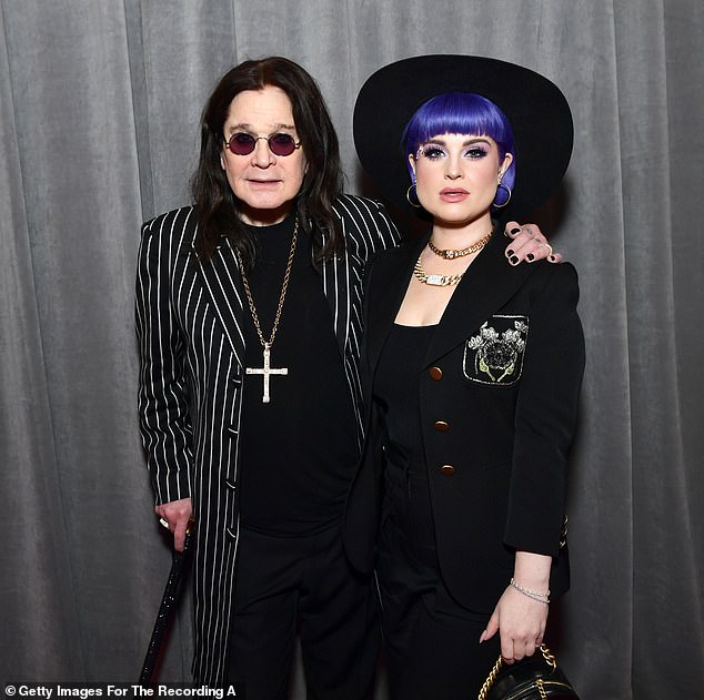 Kelly Osbourne pictured with her father in 2020. She said she was going through the 'hardest moment of her life' following his death