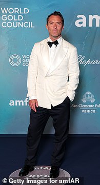 and Jude Law led the star-studded arrivals at the annual amfAR Gala at the Arsenale di Venezia amid the 82nd Venice Film Festival on Sunday