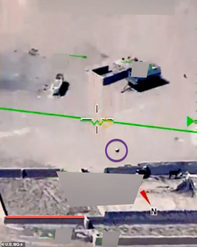 Military drone footage from the Middle east in 2022 revealed a metal sphere flying through the sky in broad daylight (circled in purple)