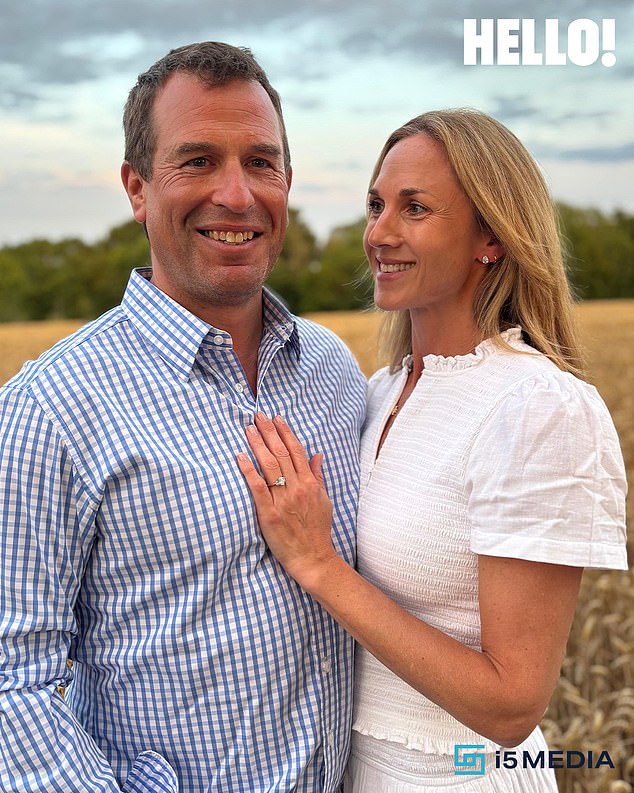 Harriet Sperling flashes her engagement ring as she and Peter Phillips announce they are to marry