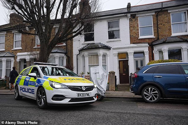 The attack took place at the victim's home on Coulter Road (pictured) in Hammersmith, west London