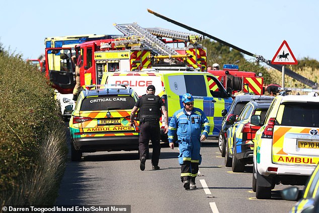 Emergency calls about the helicopter crash started coming in this morning just after 9.20am