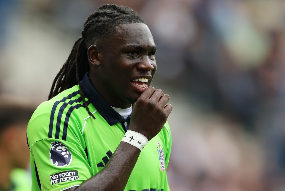 Calvin Bassey of Fulham reacts during a Premier League match.