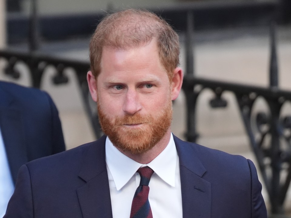 Prince Harry leaving the Royal Courts of Justice.