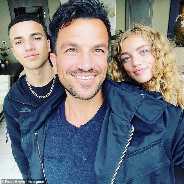 They added that the home she provided for Princess and her brother Junior, as well as the three children she shares with Pete, is 'safe and happy' (pictured Junior, Peter and Princess)
